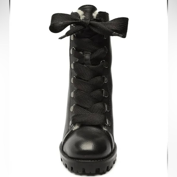 SCHUTZ | Zhara Winter Heeled Boots Lug Sole Leather Size 9.5 NEW - Picture 11 of 14